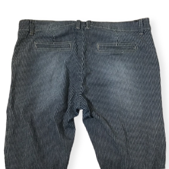 Blue and white stripe train conductor jean capris size 13 - Picture 5 of 7